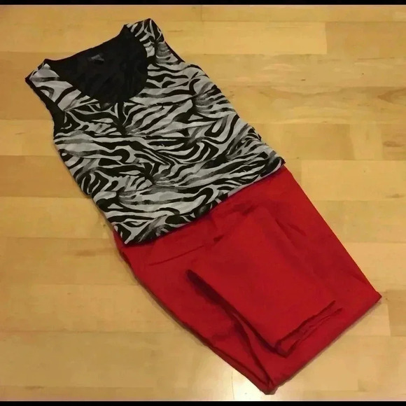 BNWT Reaction-Kenneth Cole zebra print top  sz 10 - Picture 4 of 4